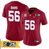 Jd Baird No 56 Men Cfp Alabama Crimson Tide 2025 Home Game Jersey- Replica