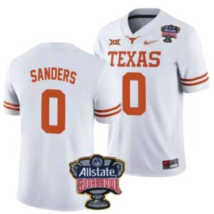 Ja’Tavion Sanders No 0 Texas Longhorns Allstate Sugar Bowl Patch 2024 College Football White