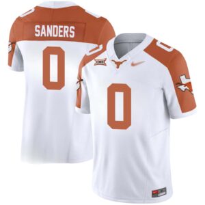 Ja’Tavion Sanders No 0 Texas Longhorns Vapor Limited Custom White Jersey