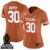 Jackson Duffey No 30 Youth Cfp Texas Longhorns 2025 Home Game Jersey- Replica