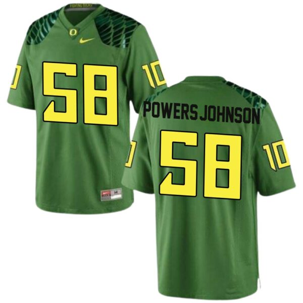 Jackson Powers-Johnson No 58 Men’S Apple Green Oregon Ducks Football Game Jersey