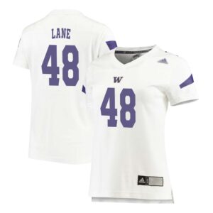 Jacob Lane No 48 Women’s White Washington Huskies Premier Football Jersey
