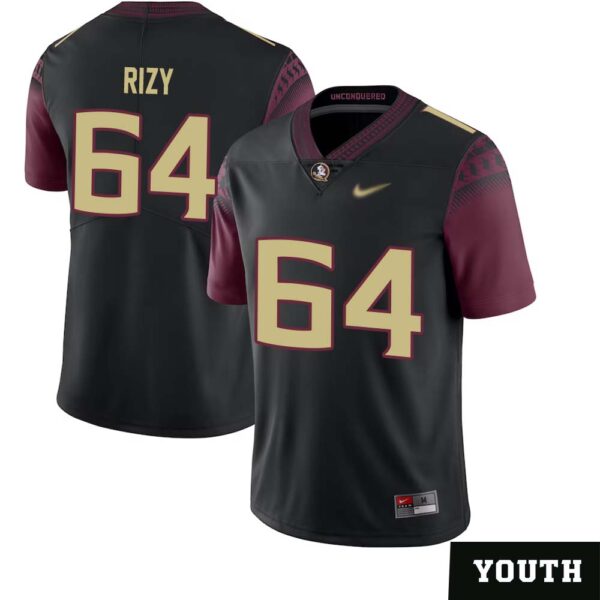 Jacob Rizy No 64 Youth’s Florida State Seminoles Limited Football Jersey – Black