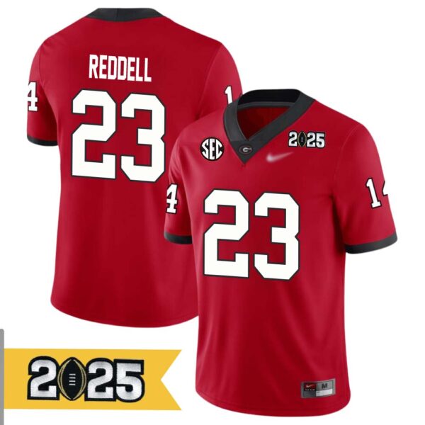 Jaden Reddell No 23 Men Cfp Georgia Bulldogs 2025 Home Game Jersey- Replica