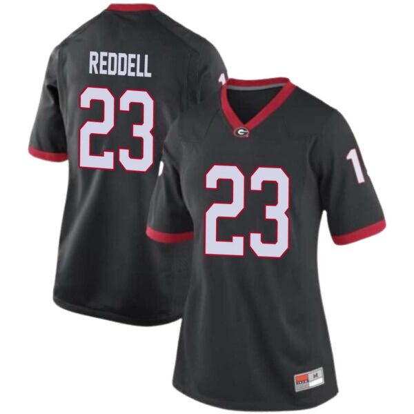 Jaden Reddell No 23 Womans Black Georgia Bulldogs Pick A Player Replica Football Jersey