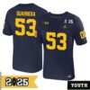 Jake Guarnera No 53 Woman Cfp Michigan Wolverines 2025 Home Game Jersey- Replica