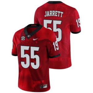 Jamaal Jarrett No 55 Georgia Bulldogs Mens NCAA Red 2022 National Championship Decisive Highlights College Football Jersey