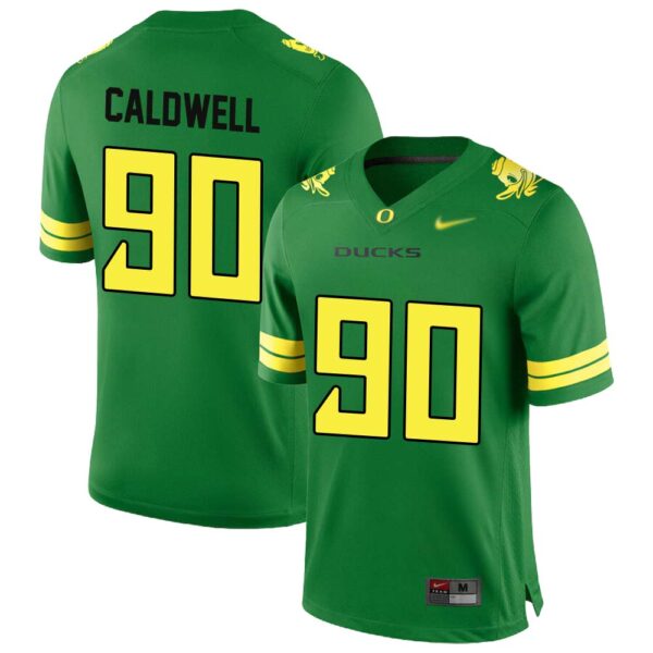 Jamaree Caldwell No 90 Oregon Men’S Football Limited High School Home Jerseys Green