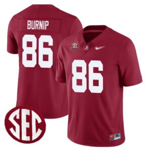 James Burnip No 86 Men’s Alabama Crimson SEC Championship 2020 Patch Vapor Gold Football Crimson Alter