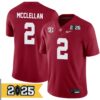 Jaren Hamilton No 16 Youth Cfp Alabama Crimson Tide 2025 Home Game Jersey- Replica