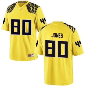 Jaxson Jones No 80 University of Oregon Men’s Football Game Stitched Jerseys Gold