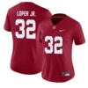 Jay Loper Jr. No 32 Woman’s White Alabama Crimson Tide Custom Game Football Jersey