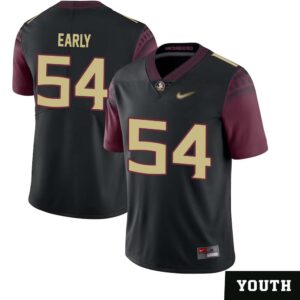 Jaylen Early No 54 Youth’s Florida State Seminoles Limited Football Jersey – Black