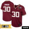 Jeremiah Johnson No 30 Woman Cfp Florida State Seminoles 2025 Home Game Jersey- Replica
