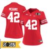 Joe Mcguire No 42 Men Cfp Ohio State Buckeyes Playoff First Round 2025 Jersey- Replica