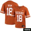 Joe Tatum No 18 Orange Texas Longhorns Football Custom Game Jersey For Woman