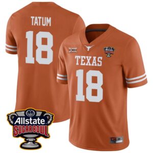 Joe Tatum No 18 Texas Longhorns Allstate Sugar Bowl Patch 2024 College Football Orange
