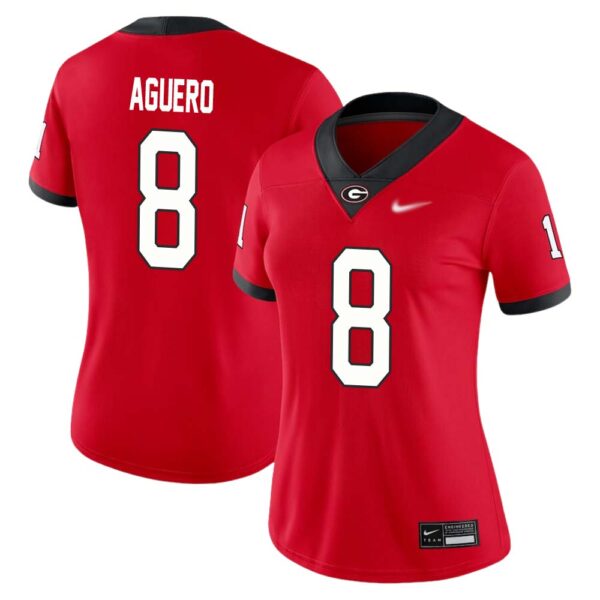 Joenel Aguero No 8 Womans Red Georgia Bulldogs Nil Pick A Player Football Jersey