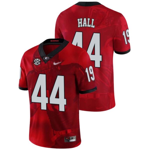 Jordan Hall No 44 Georgia Bulldogs Mens Ncaa Red 2022 National Championship Decisive Highlights College Football Jersey