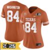 Jordan Washington No 84 Woman Cfp Texas Longhorns Playoff First Round 2025 Jersey- Replica