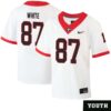 Jordan White No 87 Youths Red Georgia Bulldogs Nil Pick A Player Football Jersey