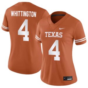Jordan Whittington No 4 Orange Texas Longhorns Football Custom Game Jersey for Woman