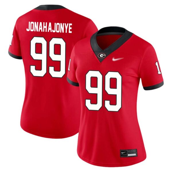 Joseph Jonah Ajonye No 99 Womans Red Georgia Bulldogs Nil Pick A Player Football Jersey