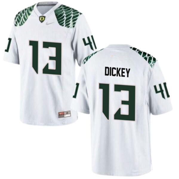 Jurrion Dickey No 13 Oregon Ducks Men’S Football Limited Away Football Jerseys White