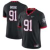 Justin Greene No 91 Mens Georgia Bulldogs White Gold Player Custom Limited Jersey
