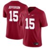 Justin Jefferson No 15 Men’s Crimson Alabama Crimson Tide Football Jersey
