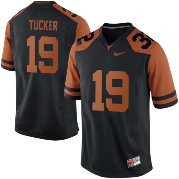 Justin Tucker No 19 Black Texas Longhorns Football Jersey For Men