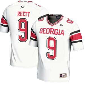 Justyn Rhett No 9 Mens GameDay Greats Carson Beck White Georgia Bulldogs NIL Player Football Jersey