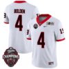 Kj Bolden No 4 Mens Georgia Bulldogs Back To Back National Champions 2023 Limited Jersey