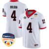 Kj Bolden No 4 Mens Red Black Georgia Bulldogs Split Edition Mascot 100Th Anniversary
