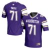 Kahlee Tafai No 71 Men’s Gameday Greats White Washington Huskies Nil Pick-A-Player Football Jersey
