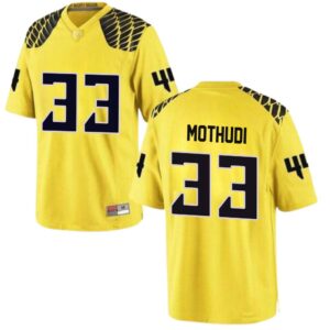 Kamar Mothudi No 33 University of Oregon Men’s Football Game Stitched Jerseys Gold