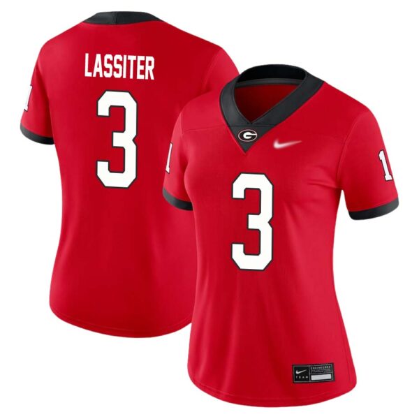 Kamari Lassiter No 3 Womans Red Georgia Bulldogs Nil Pick A Player Football Jersey