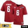 Kameron Howard No 6 Woman Cfp Alabama Crimson Tide 2025 Home Game Jersey- Replica