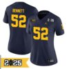 Kechaun Bennett No 52 Youth Cfp Michigan Wolverines 2025 Home Game Jersey- Replica