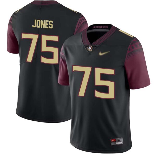 Keiondre Jones No 75 Men’s Florida State Seminoles Limited Football Jersey – Black