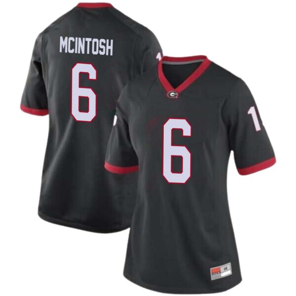 Kenny Mcintosh No 6 Womans Black Georgia Bulldogs Pick A Player Replica Football Jersey