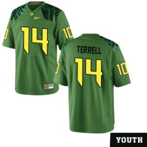 Khamari Terrell No 14 Youth’s Apple Green Oregon Ducks Football Game Jersey