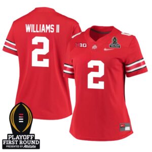 Kourt Williams II No 2 Woman CFP Ohio State Buckeyes Playoff First Round 2025 Jersey- Replica