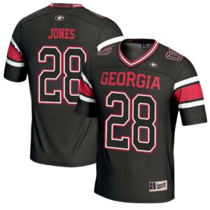 Kris Jones No 28 Mens GameDay Greats Black Georgia Bulldogs NIL Pick A Player Football Jersey