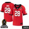 Kyron Jones No 31 Men Cfp Georgia Bulldogs 2025 Home Game Jersey- Replica