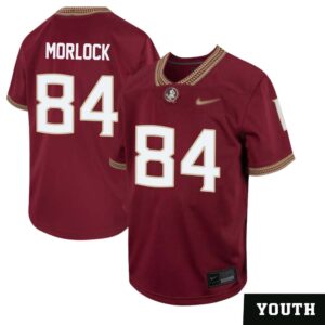 Kyle Morlock No 84 Youth’s Florida State Seminoles Home Game Football Jersey