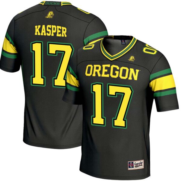 Kyler Kasper No 17 Black Oregon Ducks Nil Player Football Jersey For Men