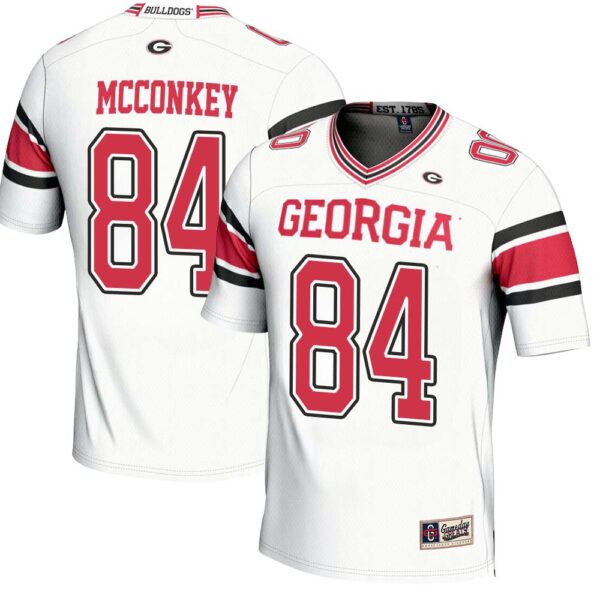 Ladd Mcconkey No 84 Mens Gameday Greats Carson Beck White Georgia Bulldogs Nil Player Football Jersey