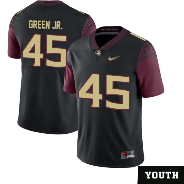 Lamont Green Jr. No 45 Youth’s Florida State Seminoles Limited Football Jersey – Black