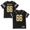 Landen Hatchett No 66 Men’s Washington Huskies Adidas Husky Royalty Premier Strategy Jersey – White